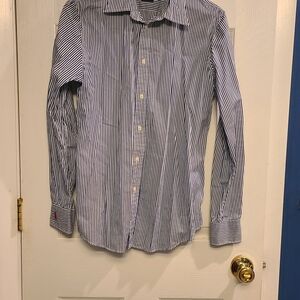 Polo Ralph Lauren Women's Blue Striped Button Down Shirt